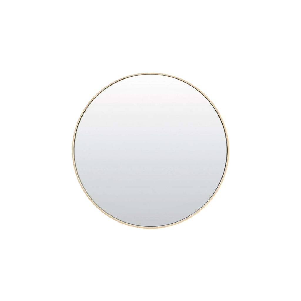 Miroir rond avec cadre doré