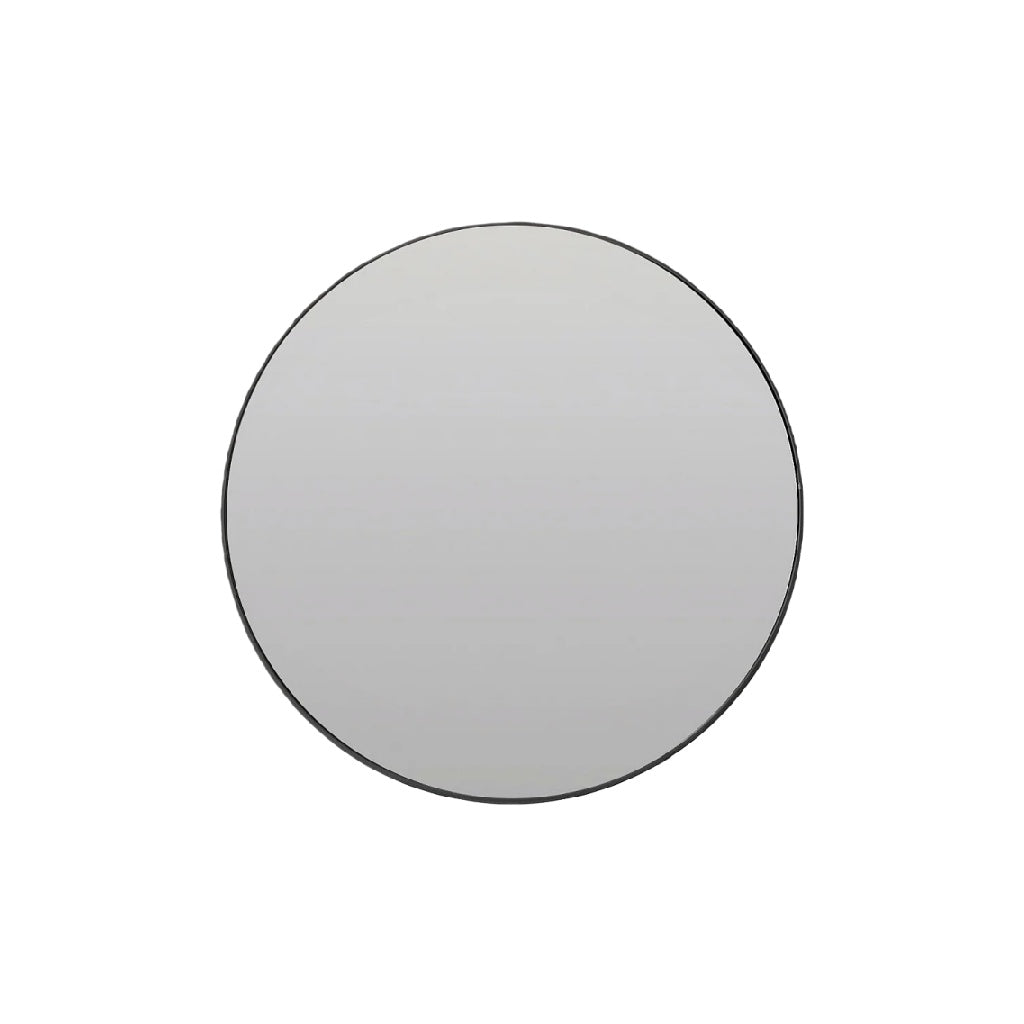 Miroir rond avec cadre noir