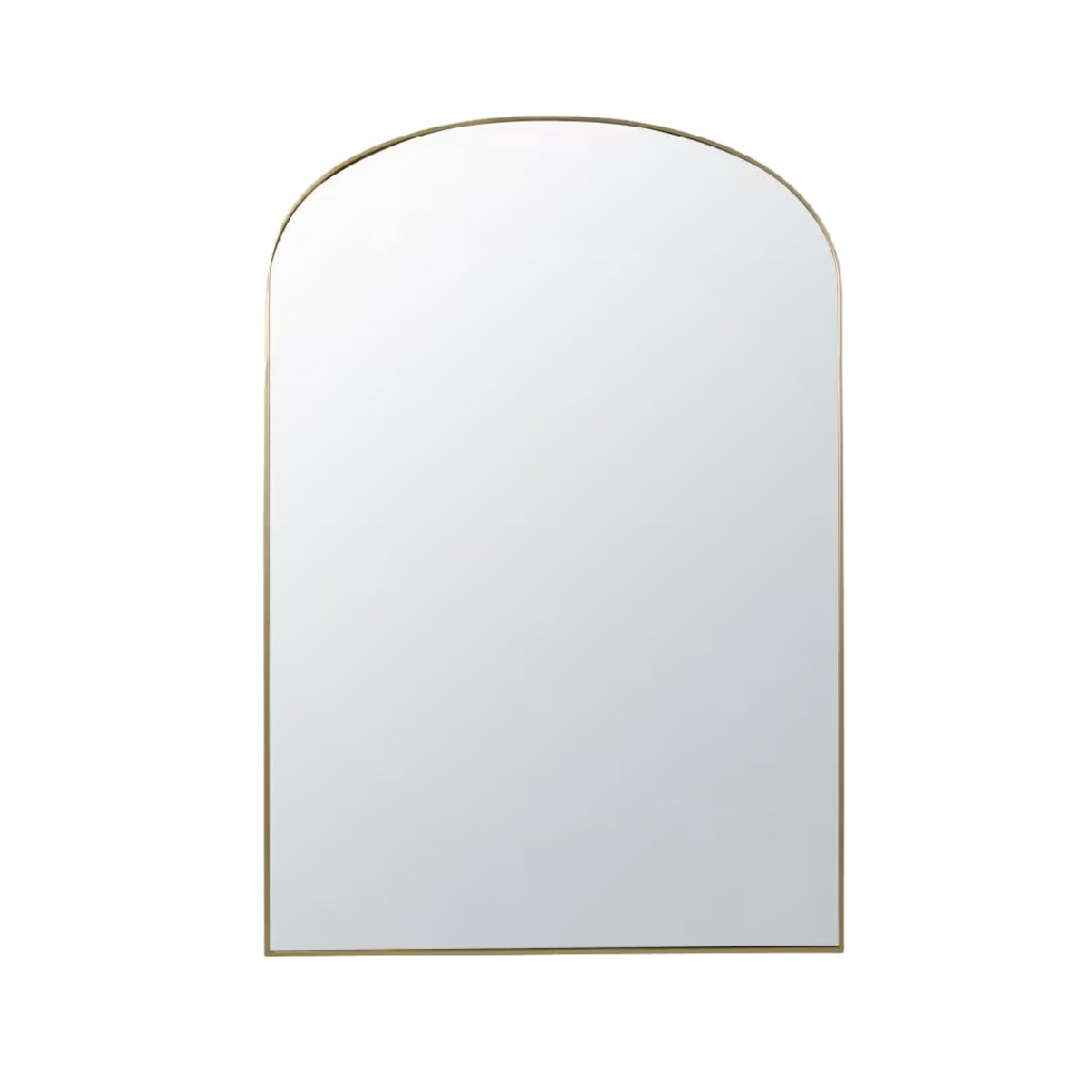 Miroir avec cadre en métal doré