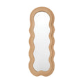 Miroir à cadre ondulé (beige)